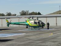 N961LA @ POC - Flight Tactical Deputy checking area for start up - by Helicopterfriend