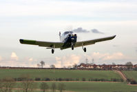 G-GCAT @ X5FB - Piper PA-28-140 Cherokee departs Fishburn Airfield, UK, January 2012. - by Malcolm Clarke