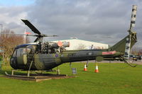 XP910 - Westland Scout AH.1, c/n: F9511 outside Army Flying Museum at Middle Wallop - by Terry Fletcher