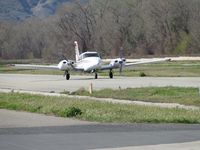 N40DA @ AJO - Taxiing back after landing on runway 25 - by Helicopterfriend