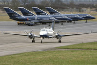 G-COBM @ EGNV - Beech Super King Air 350, Durham Tees Valley Airport, February 2012. - by Malcolm Clarke