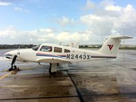 N2443X @ LMML - Piper Seminole at Malta International Airport, Park 3 on a Ferry flight from USA to China - by vgm