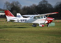 G-BRBI @ EGHP - Cessna 172N at Popham. Ex N737RJ - by moxy