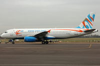 TC-IZL @ EGMC - Izair 2002 Airbus A320-233, c/n: 1730 having completed engine runs at Southend - by Terry Fletcher