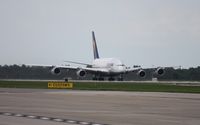 D-AIMD @ MCO - Lufthansa A380 starting its take off roll on Runway 18R - by Florida Metal