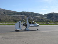 N142MG @ SZP - 1999 Givans PREDATOR powered autogyro, Lycoming IO-320-B1A 160 Hp pusher engine upgrade, taxi to Rwy 04 - by Doug Robertson
