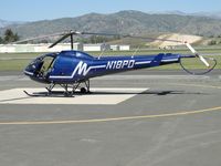 N18PD @ POC - Parked at the westside helipad - by Helicopterfriend