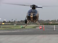 N108PP @ POC - Showing me the new LED running lights on the skids - by Helicopterfriend