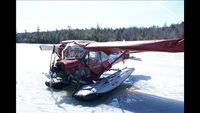N6113Y - crashed on take off on Pleasant Lake in Otisfield maine 3/17/2012 around noon time pilot suffered minor injures broken ankle cuts on face - by WCSH6