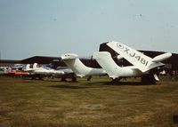 XJ481 @ EGDY - Fleet Air Arm Museum Sea Vixen lined up with a Sea Venom and Sea Vampires. Photograph taken in the mid-1970's. - by Roger Winser