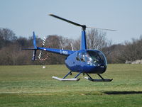 G-INDX @ EGTB - Robinson R44 Clipper II at Wycombe Air Park - by moxy