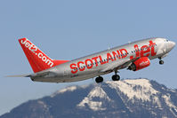 G-CELU @ LOWS - Taking off with snow-covered mountain in the background :) A typical Austrian winter plane-spotting pic. - by Phil Greiml