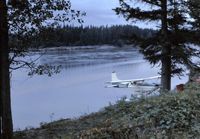 N1646Z - At what I believe is the Mackenzie River, CA, on her way to Fairbanks, AK from Wichita, KS in 1962. Then current owner was George Cooper - by Greg Cooper (archives of George Cooper)