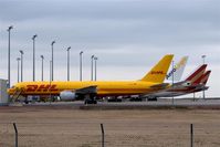 D-ALEC @ EDDP - Foxy faced DALEC and neighbors on new DHL apron... - by Holger Zengler