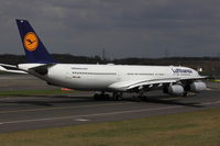 D-AIGV @ EDDL - Lufthansa, Airbus A340-313X, CN: 0325, Name: Dinslaken - by Air-Micha