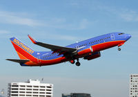 N774SW @ KSNA - Southwest 774 rockets out from 19R - by Jonathan Ma