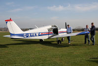 G-AYKW @ X5FB - Piper PA-28-140 Cherokee, Fishburn Airfield, March 2012. - by Malcolm Clarke