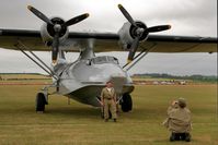 PH-PBY @ EGSU - Welcome visitor from Holland - by glider