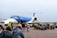 G-RJXM @ EGCC - boarding RJXM for our flight to Heathrow - by Chris Hall