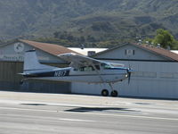 N817 @ SZP - 1977 Cessna 180K SKYWAGON, Continental O-470 230 Hp, landing Rwy 22 - by Doug Robertson