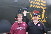 N224J @ DTN - The boy and I ready to board the Collings Foundation B-24J Witchcraft on the Shreveport to Dallas leg. (Thanks Jim! ) - by Zane Adams