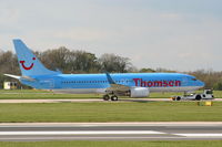 G-TAWI @ EGCC - Thomson's newest B737, delivered 19-04-2012 - by Chris Hall