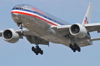 N785AN @ KORD - American Airlines Boeing 777-223, AAL154 arriving from Narita Int'l/RJAA, RWY 28 approach KORD. - by Mark Kalfas