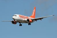 G-EZKD @ EGNT - Boeing 737-73V on finals to 25 at Newcastle Airport, September 2006. - by Malcolm Clarke