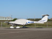 N672DS @ RAS - A beautiful Diamond DA 40 tied down on the ramp at Mustang Beach Airport (RAS), April 22, 2012, 5:13 p.m. CT. - by Ellexis