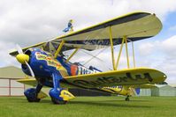 N707TJ @ X5FB - Boeing Stearman A75N1, Fishburn Airfield, June 2004. - by Malcolm Clarke