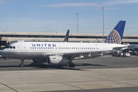 N827UA @ KSFO - United Airlines Airbus A319-131, UAL888 off of gate 74 KSFO for a trip down to KLAX. - by Mark Kalfas
