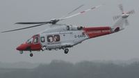 G-SARD @ EGFH - HM Coastguard Rescue helicopter departing for Lee-on-Solent in poor flying conditions. - by Roger Winser