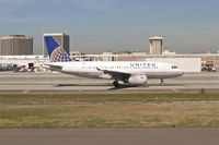 N439UA @ KLAX - United Airlines Airbus A320-232, UAL797 in sequence at KLAX on TWY B for a RWY 25R departure to Los Cabos/MMSD. - by Mark Kalfas