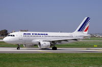 F-GRHD @ LMML - A319 F-GRHD Air France taxying out for departure from Malta on 1st April 2012. - by raymond