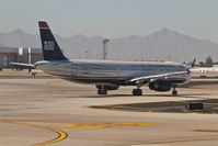 N553UW @ KPHX - USAirways Airbus A320-231, AWE255 on TWY D at Sky Harbor Int'l. after arriving from Philadelphia Int/KPHL. - by Mark Kalfas