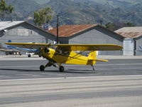 N4C @ SZP - 1947 Piper J3C-65 CUB, Continental A&C65 65 Hp, landing roll Rwy 22 - by Doug Robertson