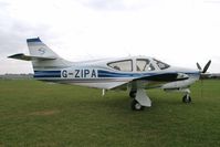 G-ZIPA @ X5FB - Rockwell Commander 114A, Fishburn Airfield, October 2007. - by Malcolm Clarke