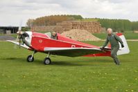 G-AEXT @ EGBR - Kate Howe has help to taxi her Dart Kitten to take-off at Breighton Airfield's 2012 May-hem Fly-In. - by Malcolm Clarke