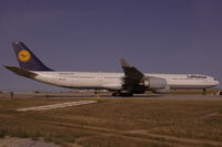 D-AIHB @ LMML - A340 D-AIHB Lufthansa being towed to Lufthansa Technik Malta for routine check. - by raymond