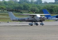 G-USAA @ EGFH - Visiting Reims/Cessna 150. - by Roger Winser