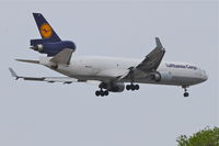 D-ALCI @ KORD - Lufthansa Cargo McDonnell Douglas MD-11F, GEC8220 arriving from Frankfurt Int'l/EDDF, RWY 10 approach KORD. - by Mark Kalfas