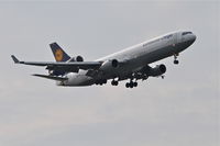 D-ALCI @ KORD - Lufthansa Cargo McDonnell Douglas MD-11F, GEC8220 arriving from Frankfurt Int'l/EDDF, RWY 10 approach KORD. - by Mark Kalfas