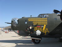 N224J @ CMA - 1944 Consolidated B-24J LIBERATOR 'Witchcraft', four turbocharged P&W R-1830-65 Twin Wasp 1,200 Hp each. World's SOLE REMAINING FLYING EXAMPLE, nose art - by Doug Robertson