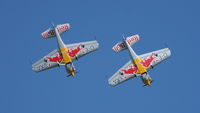 D-EYXA @ EGSU - 45. SBach Red Bull Duo at IWM Duxford Jubilee Airshow, May 2012. - by Eric.Fishwick