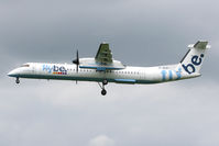 G-JECR @ EGNT - De Havilland Canada DHC-8-402Q Dash 8 on finals to 25 at Newcastle Airport, June 2010. - by Malcolm Clarke