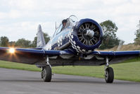 G-BUKY @ EGBR - Canadian Car & Foundry T6 Harvard 4M from the Real Aeroplane Company at Breighton Airfield, August 2010. - by Malcolm Clarke