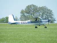 G-ASZU @ EGBK - Cessna 150E G-ASZU arrives at the AeroExpo event at Sywell Aerodrome, Northamptonshire, UK, 25th May 2012. - by Dan Adkins