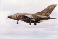 ZG771 @ EGQS - Another view of the 31 Squadron Tornado GR.1 on final approach to Runway 05 at RAF Lossiemouth in May 1996. - by Peter Nicholson