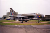 XR753 @ EGXE - Lightning F.6 as preserved by 11 Squadron at RAF Leeming in January 1997. - by Peter Nicholson