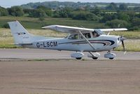 G-LSCM @ EGFH - Visiting Cessna Millennium Skyhawk SP. - by Roger Winser